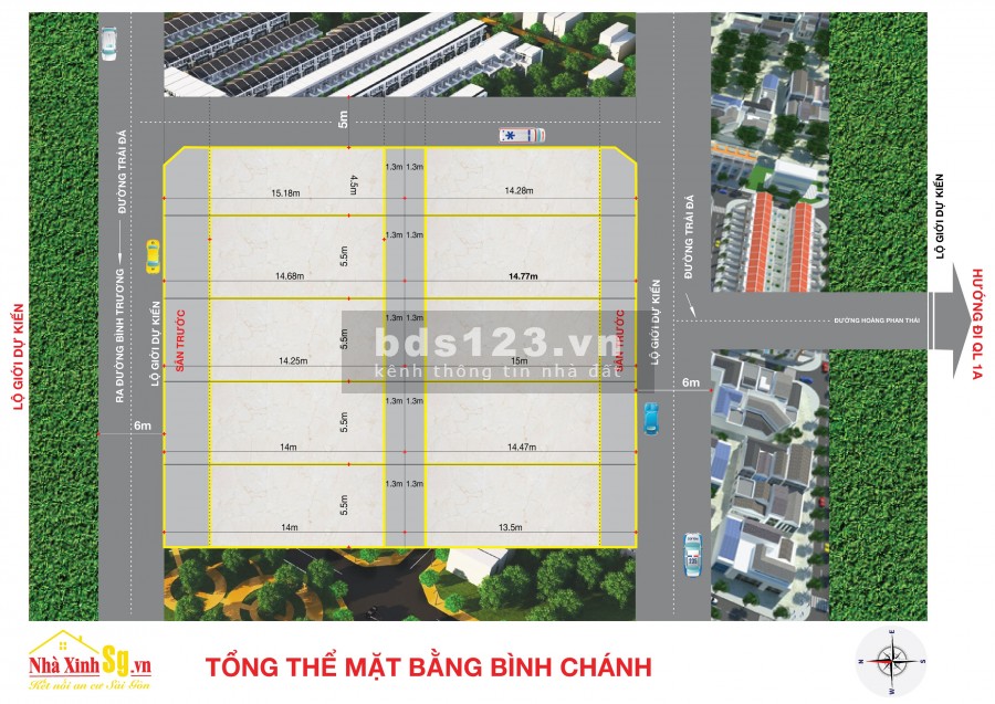Mở bán dự án Bình Chánh Market, SHR, Ngay chợ Bình Chánh, giá 1.7 tỷ
