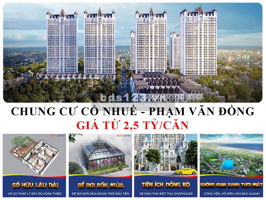 Chung cư cao cấp nhất khu vực Cổ Nhuế gần Phạm Văn Đồng và công viên Hoà Bình