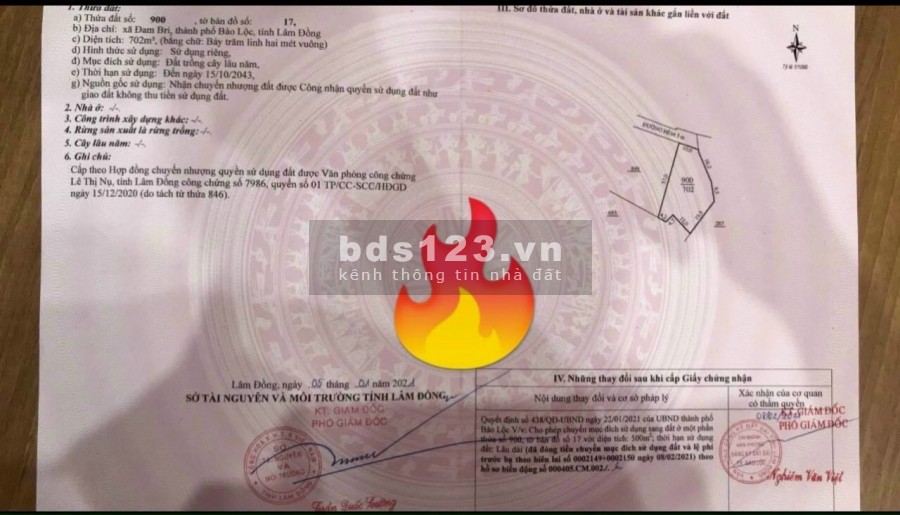 Bán đất nền tại trung tâm tp Bảo Lộc tỉnh Lâm Đồng giá 5tr/m2