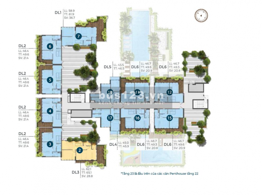 Độc nhất 1 căn Duplex Precia 96m2, thanh toán 30% nhận nhà hoàn thiện, lh 0912598058