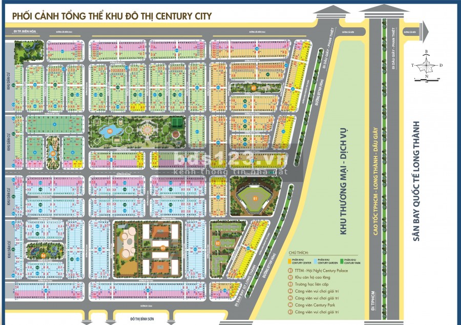 Đất nền Century City gần sân bay Long Thành giá đầu tư, vị trí đắc địa