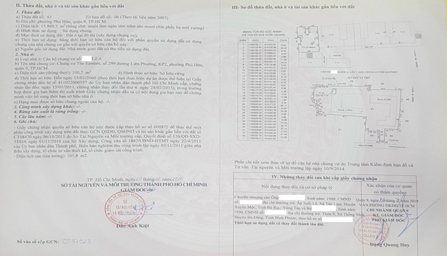 Bán căn hộ Eastern Quận 9, diện tích sử dụng 104m2, giá bán 2.9 tỷ