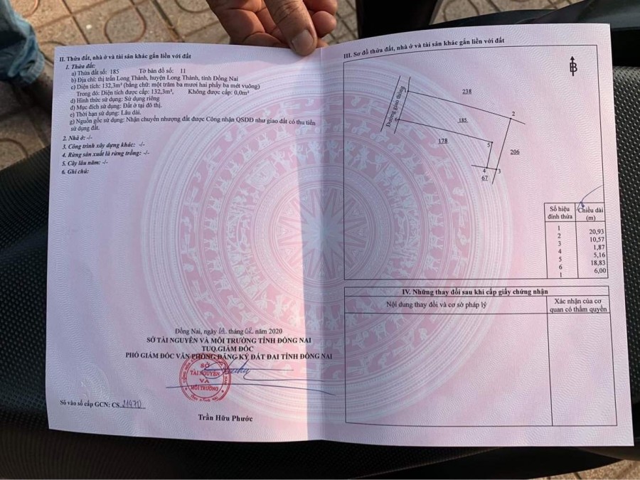 Bán nhanh 3 lô đất chính chủ tại huyện Long Thành, tỉnh Đồng Nai