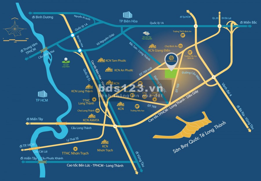 Century City chiết khấu từ 10 chỉ vàng cách sân bay Long Thành chỉ khoảng 2km