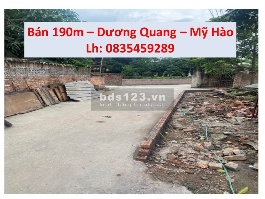 Đất thổ cư 190m, chia 3 cực đẹp, đường ô tô vào tận nhà, Giá tốt. lh 0835459289