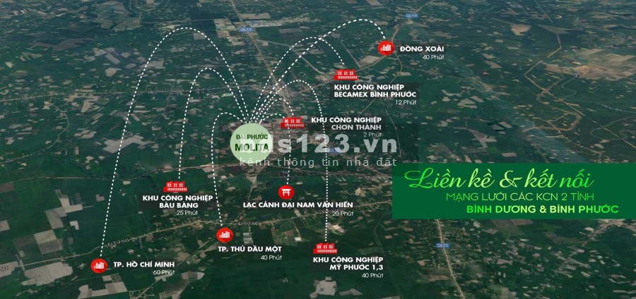 Bán Nhà phố Đại Phước Molita Bàu Bàng Bình Dương, cơ sở hạ tầng hiện đại