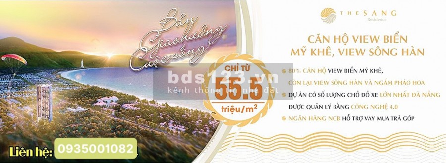Căn hộ cao cấp The Sang Residence view biển Mỹ Khê, ngay trung tâm tp Đà Nẵng