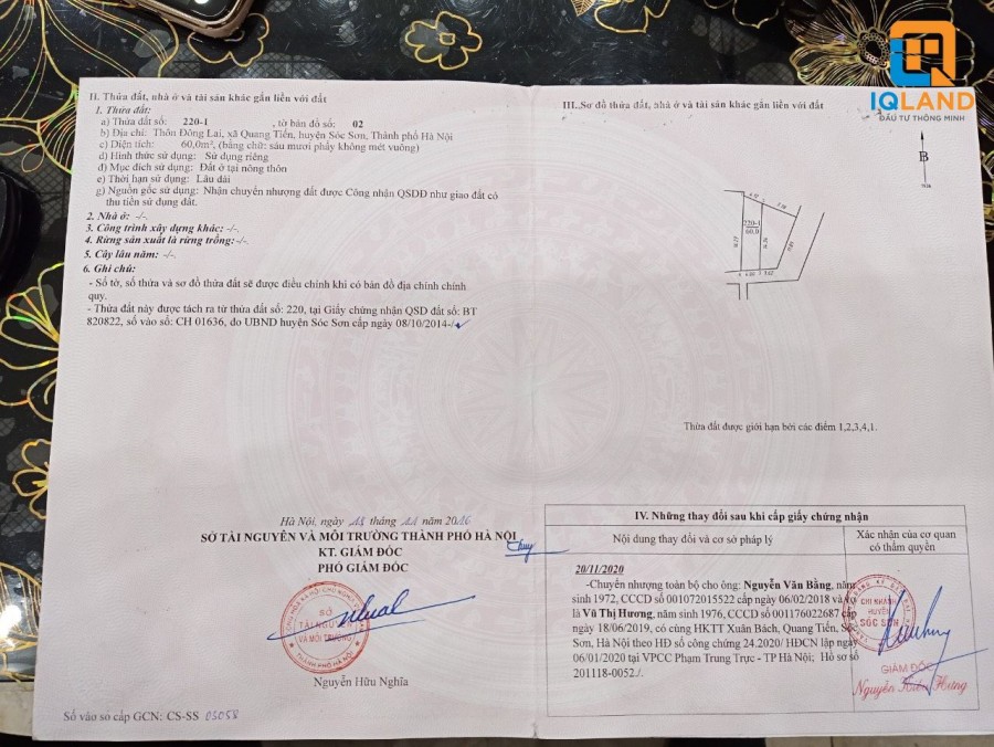 Cần bán nhanh 720tr có nhà cấp 4 gần khu công nghiệp nội bài 0984351359