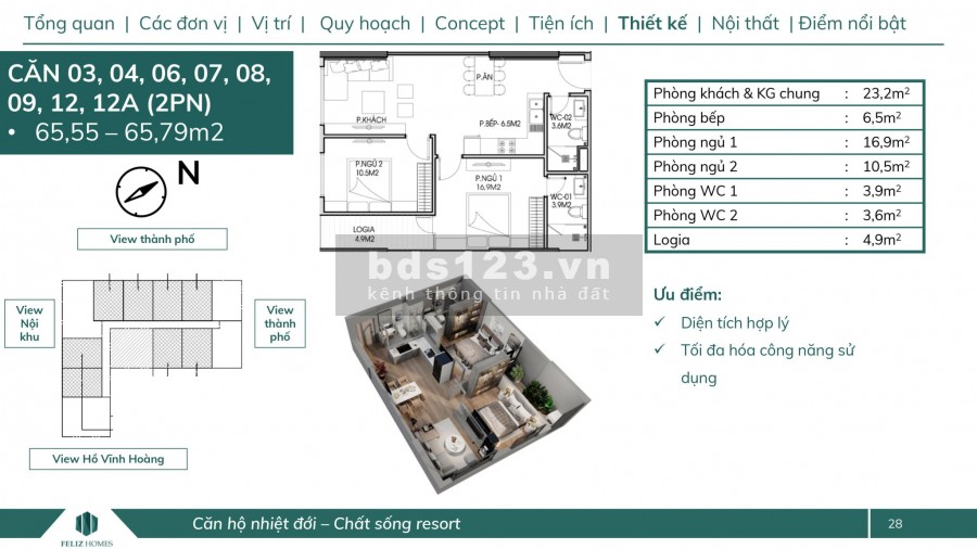 Quỹ tầng 7, 11, 20 mới nhất tòa F - 3P và 4P đẹp nhất dự án hỗ trợ 75% LS 0% 18 tháng CK 5,5%