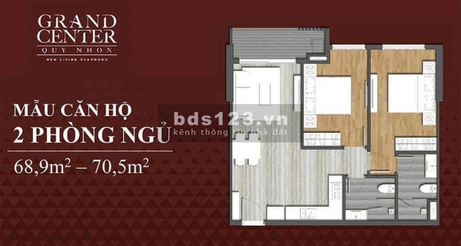 Chỉ còn 02 suất đặc biệt sở hữu ngay căn hộ 2PN Grand Center