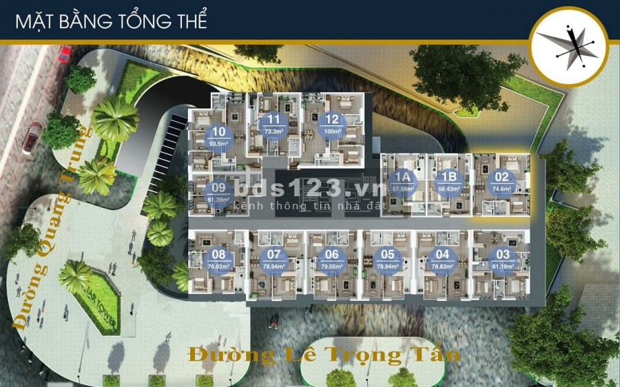 Cần bán Căn Hộ FLC Quang Trung, Hà Đông, diện tích 85m2, 3 ngủ, 2,15 tỷ