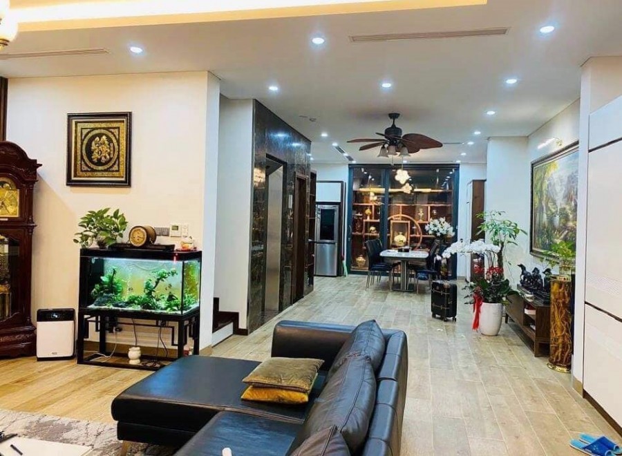 Biệt thự cao cấp Thanh Xuân 150m 6 tầng thang máy vỉa hè 5 ô tô tránh full nội thất