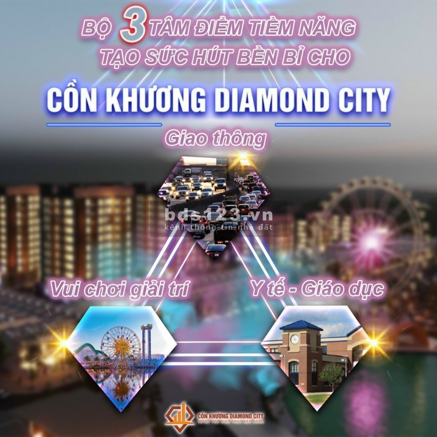 Bán nhà liền kề Cồn Khương Diamond City giá bán chỉ từ 4-5tỷ, hiện đại, đẳng cấp