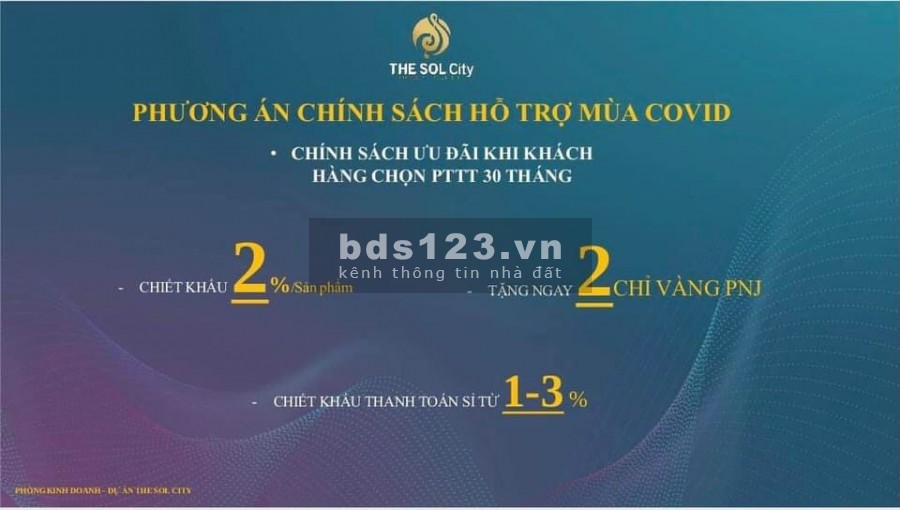 Đất sốt mùa covid - THE SOL CITY, chiếc khấu 2%, ngân hàng cho vay