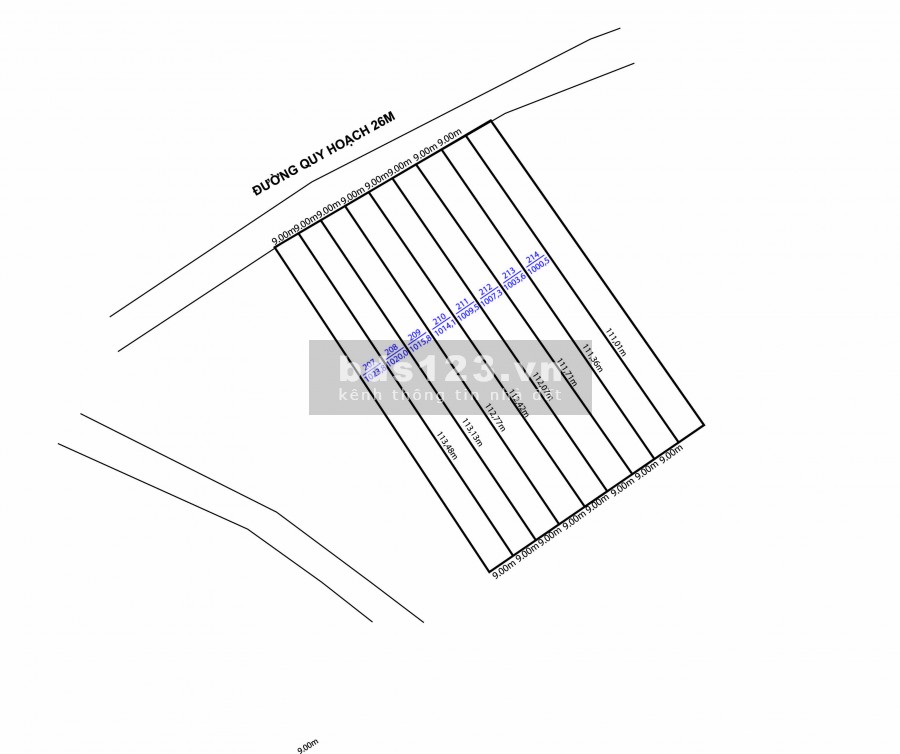 Đất sào Tân Hưng đồng Phú QH đường 26m sổ sẵn đường thông tứ phía