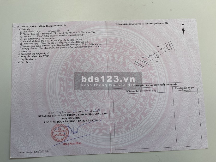 Đất nền thổ cư khu phố 3 Hắc Dịch giá chỉ từ 7,7 triệu/m2