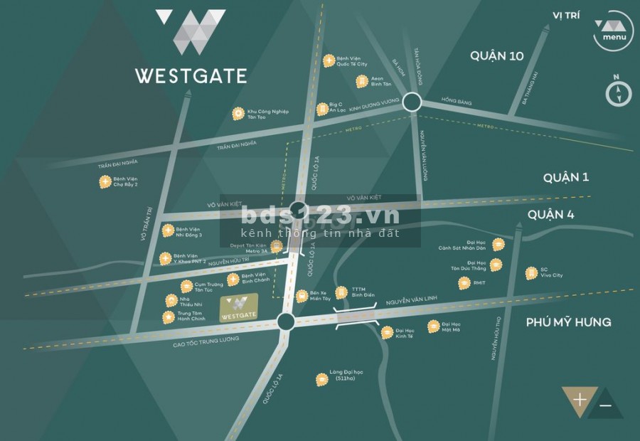 50 Suất đầu tiên giá ưu đãi căn hộ WESTGATE của chủ đầu tư An Gia