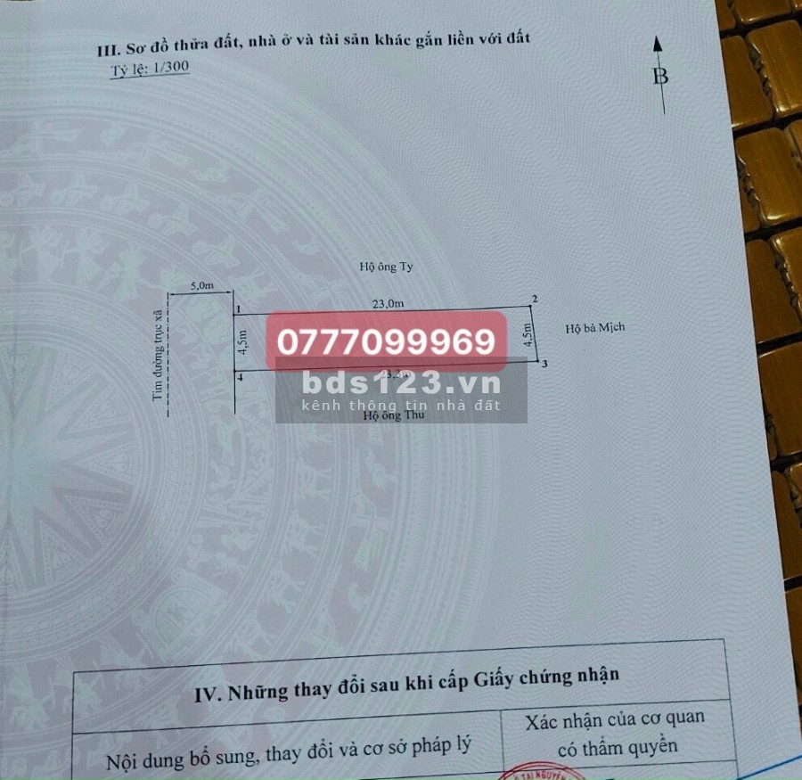 Chính Chủ Cần Bán Lô Đất Tại Đặng Cương An Dương, bìa đỏ chính chủ