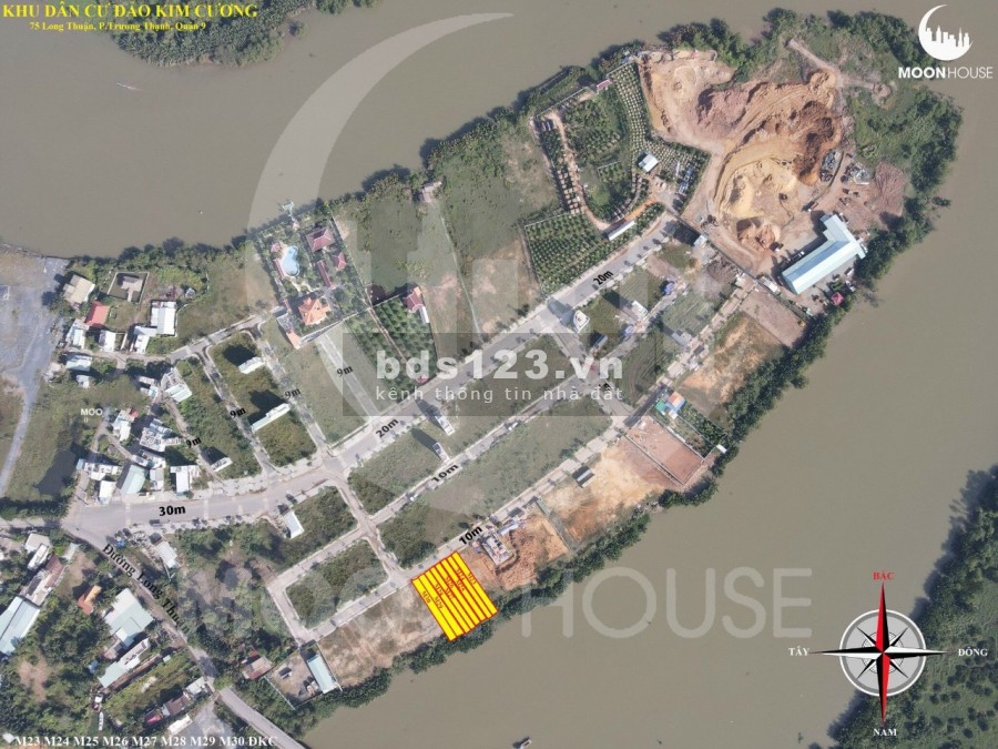 Nắm chủ 8 lô đất liền kề thuộc Dự Án KDC Đảo Kim Cương phường Trường Thạnh quận 9