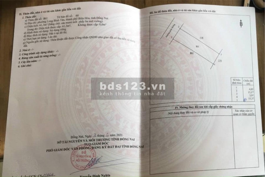 Kẹt tiền bán đất rẻ Long Bình Tân, Biên Hòa, tỉnh Đồng nai