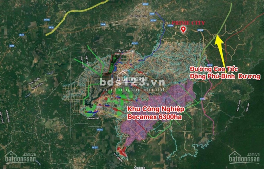 Đất mặt tiền tại Đồng Phú cạnh khu công nghiệp công nghệ cao giá đầu tư chỉ từ 600 triệu