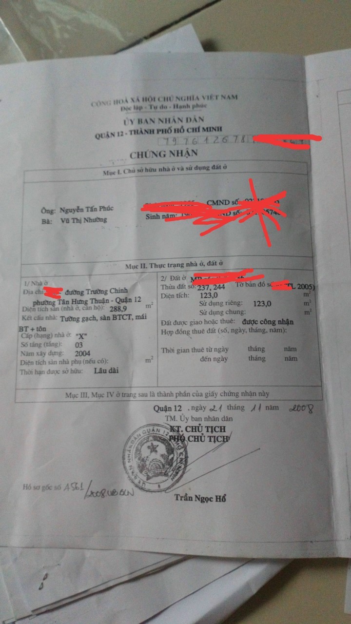 Chính chủ cần bán gấp nhà mặt tiền đường Trường Chinh, phường Tân Hưng Thuận, Quận 12
