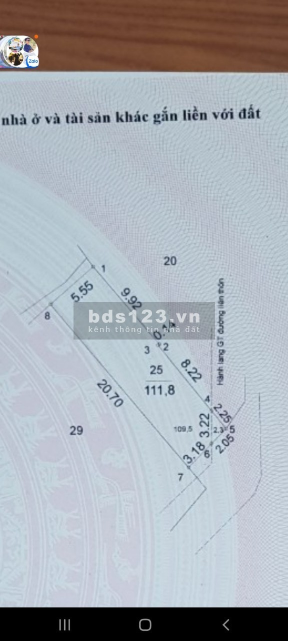 Lô đất đẹp, kinh doanh đỉnh Biên Giang-Hà Đông; 111m2 cần bán gấp