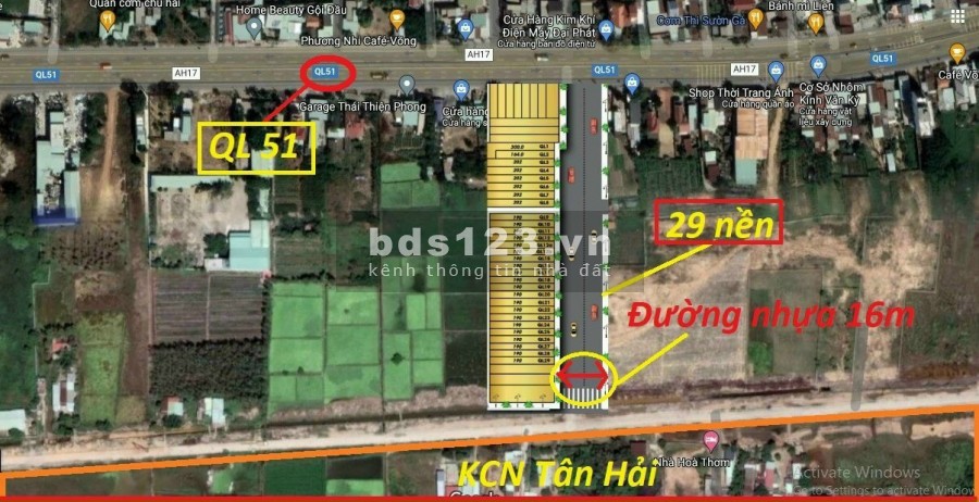 Bán đất khu dân cư Quốc Lộ 51, thổ cư 100m2, tiện ích đủ