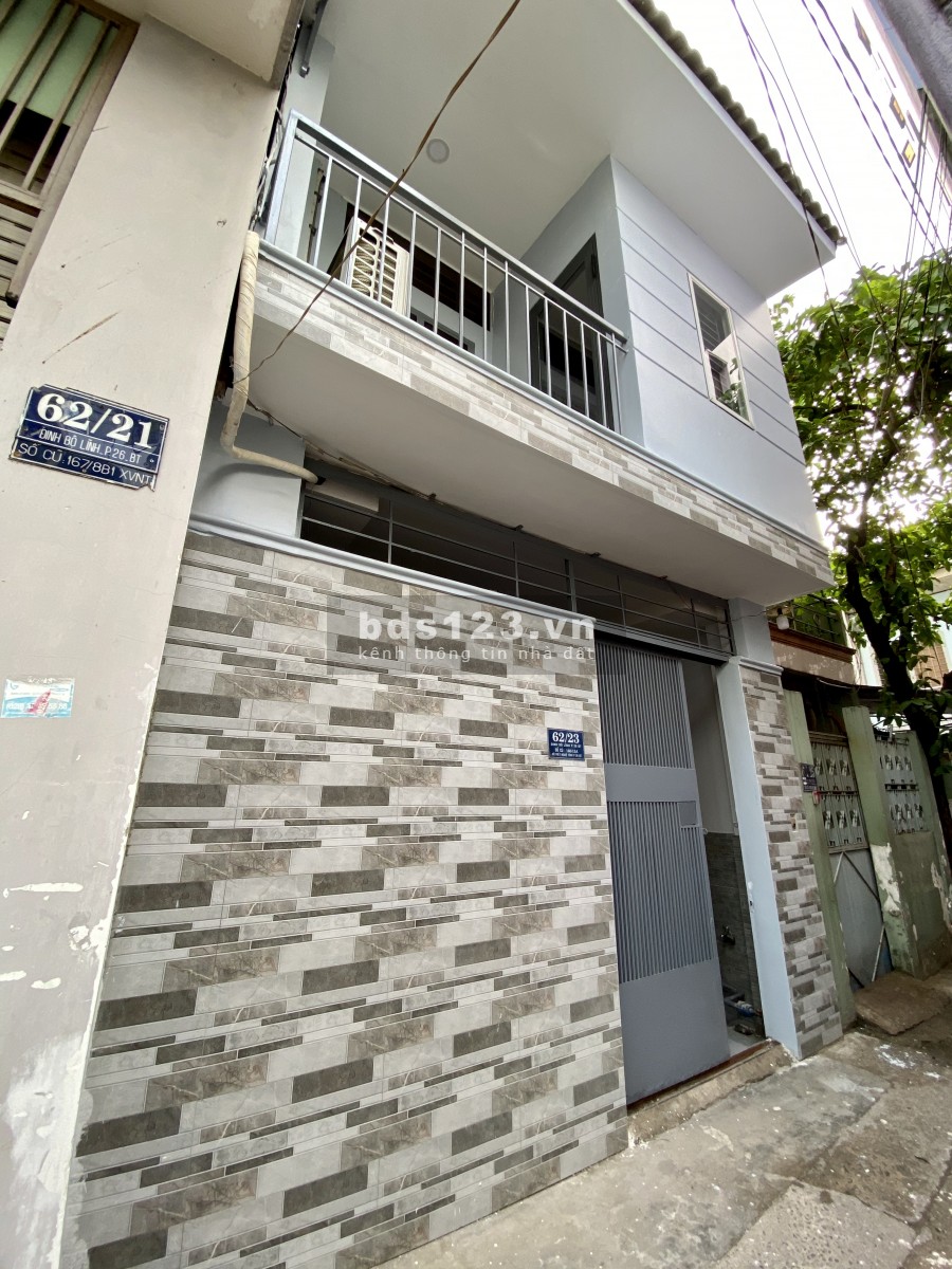Nhà nguyên căn 4x23, đường Đinh Bộ Lĩnh, phường 25, Quận Bình Thạnh, 2 tầng