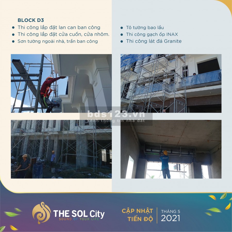 The Sol City giá từ Chủ đầu tư, diện tích từ 75m2 - 120m2, liền kề Chợ Hưng Long Bình Chánh