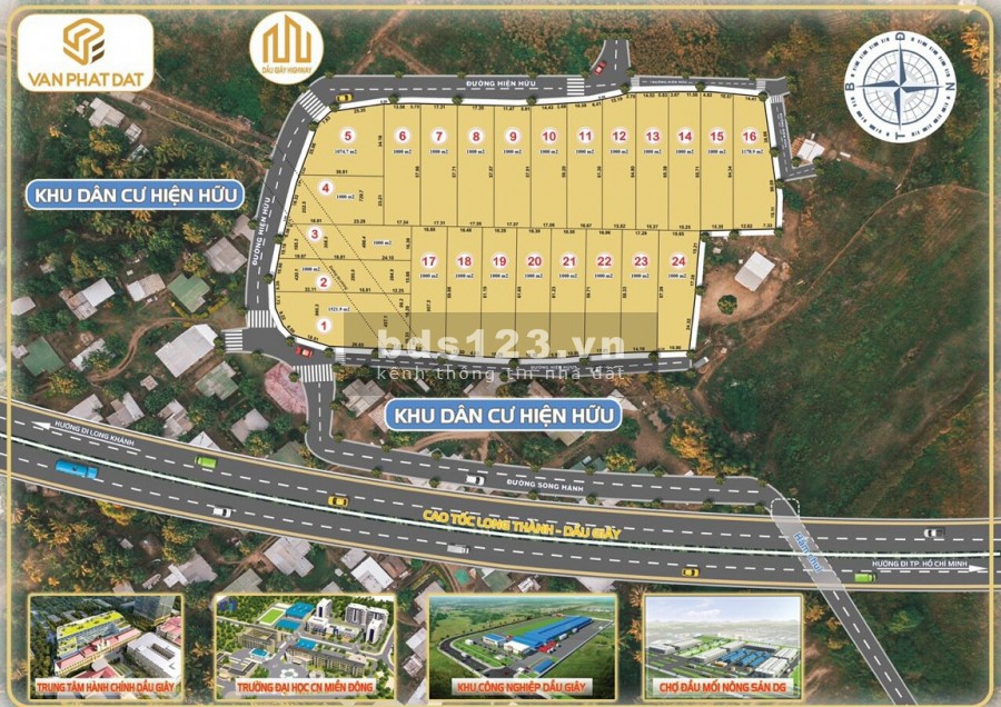 Dự án đất sào 24 nền ở vị trí đắt địa nggay cao tốc Long Thành Dầu Giây