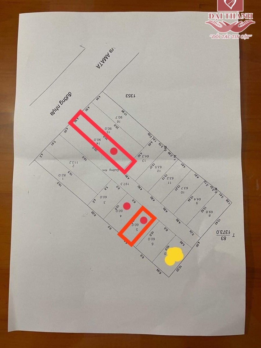 Bán đất phường Tân Hiệp đối diện BVĐN, giá bán 2.6 tỷ, sổ hồng thổ cư
