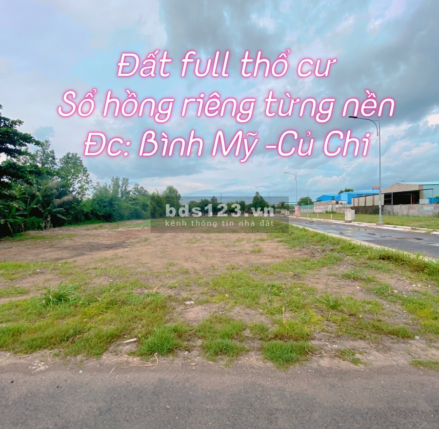 Đất Củ Chi rẻ sốc mùa dịch, sổ hồng riêng, full thổ cư, giá bán 1.45 tỷ