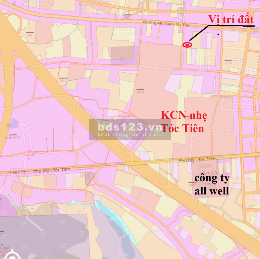 Đất thị xã Phú Mỹ, liền kề khu công nghiệp nhẹ Tóc Tiên, giá mềm cho nhà đầu tư