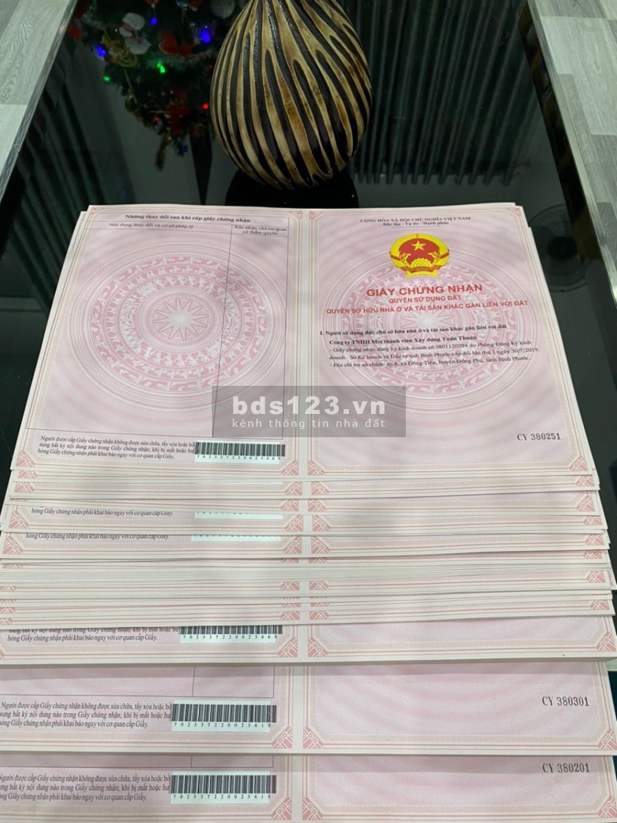 Bán đất nền 100m2 thổ cư huyện Đồng Phú, giá chỉ 680tr, có sổ từng nền