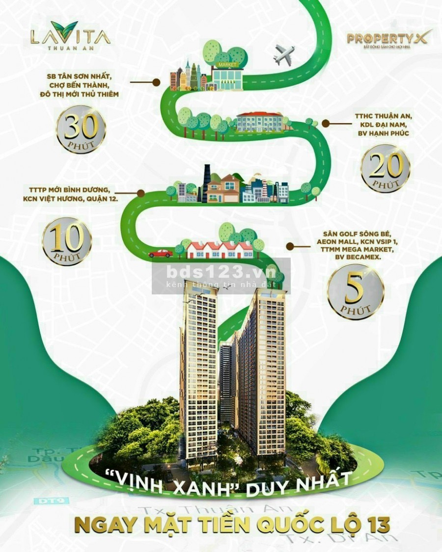 Bán căn hộ từ 400TR cach trung tâm HCM 30p, Lãi suất 0%