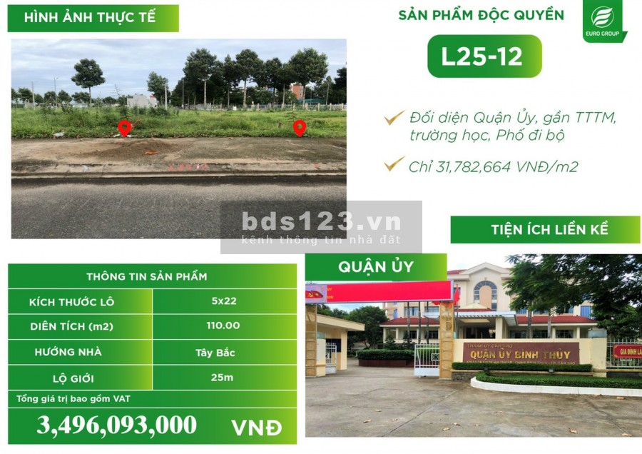 Nền Stella Cần Thơ cực ngon chiết khấu cao, diện tích 110m2, sổ sẵn