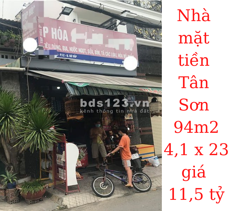 Bán nhà Mặt Tiền Tân Sơn,P.12,Gò Vấp 94m2(4,2m x 23m) giá 11,5 tỷ TL