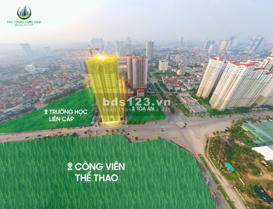 Mở bán căn hộ Phú Thịnh Green Park chỉ 2 tỷ, 3 pn, vị trí đẹp ngay Quận uỷ Hà Đông