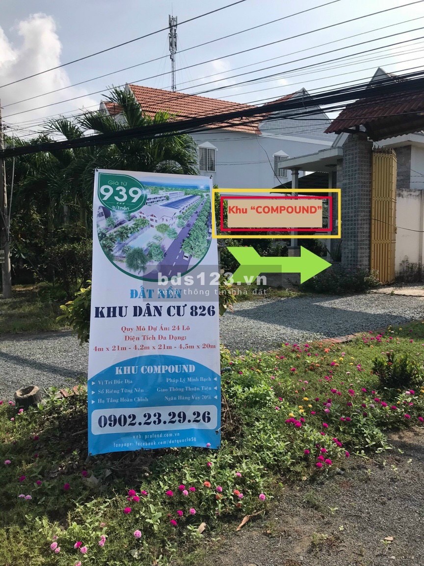 Đất nền dư án khu dân cư 826. MT Đinh đức thiện nối dài