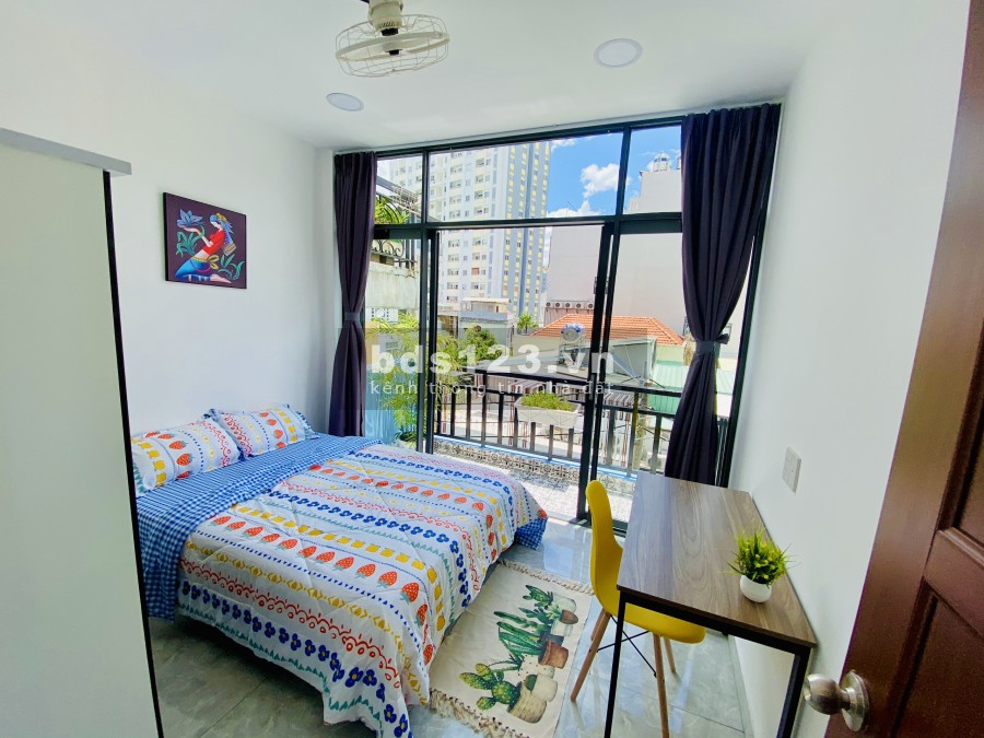 Cho thuê căn hộ đầy đủ nội thất gần 60m2- 2PN- Bình Thạnh, gần ngã tư Hàng Xanh