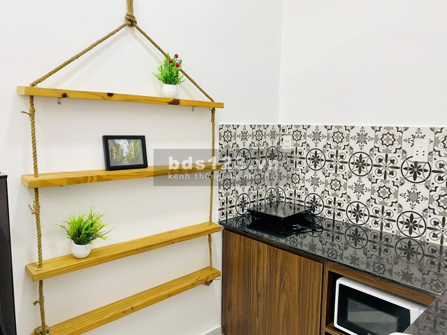 Cho thuê căn hộ đầy đủ nội thất gần 60m2- 2PN- Bình Thạnh, gần ngã tư Hàng Xanh