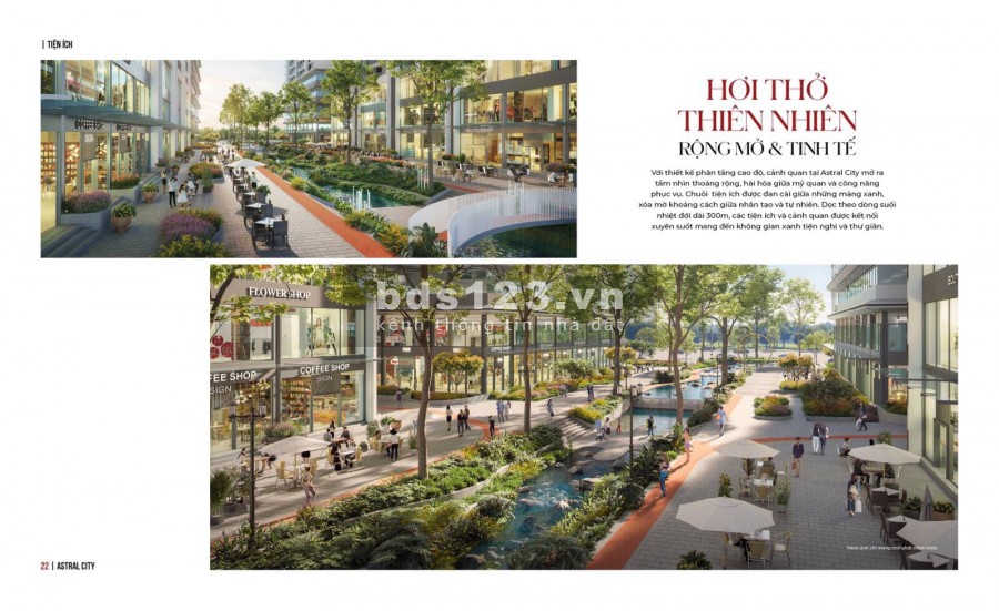 Cán hộ cao cấp Astral City mặt tiền Quốc Lộ 13, không gian xanh mát