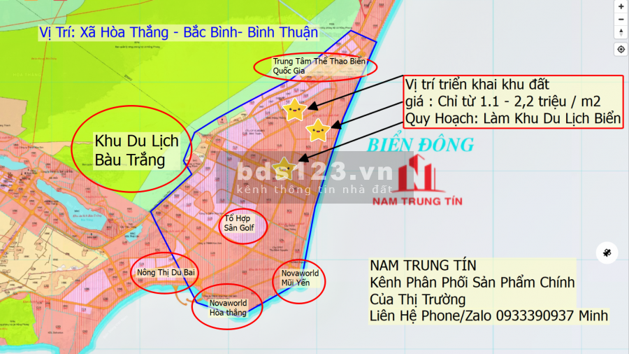 Bán 3000 m2 đất resort ven biển Hòa Thắng - bên cạnh Nova Mũi Yến.