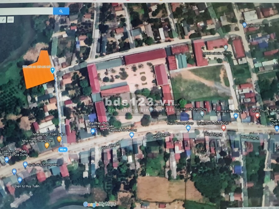 Bán lô 2 trục chính , xã Hòa Thạch, huyện Quốc Oai, tp Hà Nội, diện tích 525 mét