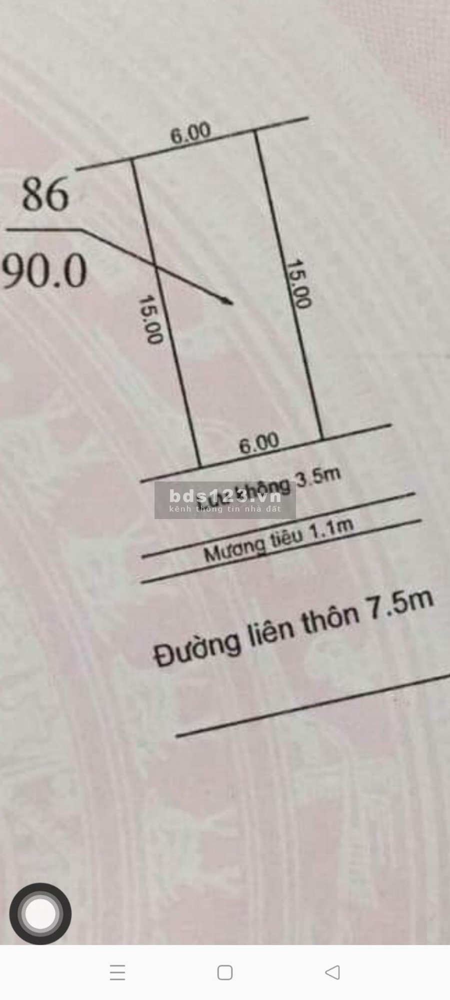 90m2 chục chính xã. đường rộng 7.5m dân cư đông gần chợ, UBND