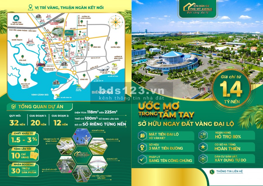 Khu Dân Cư Phú Mỹ Avenue - Đất vàng mặt tiền đại lộ, sổ hồng riêng