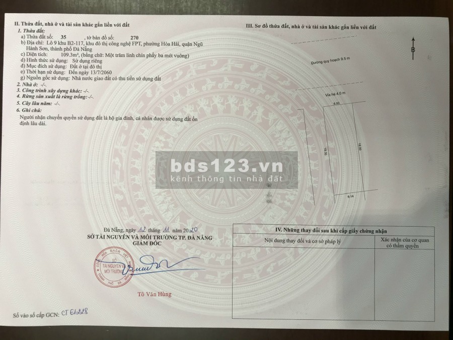 Cần bán đất nền tại khô đô thị FPT khu V2 ngay sát đại học FPT