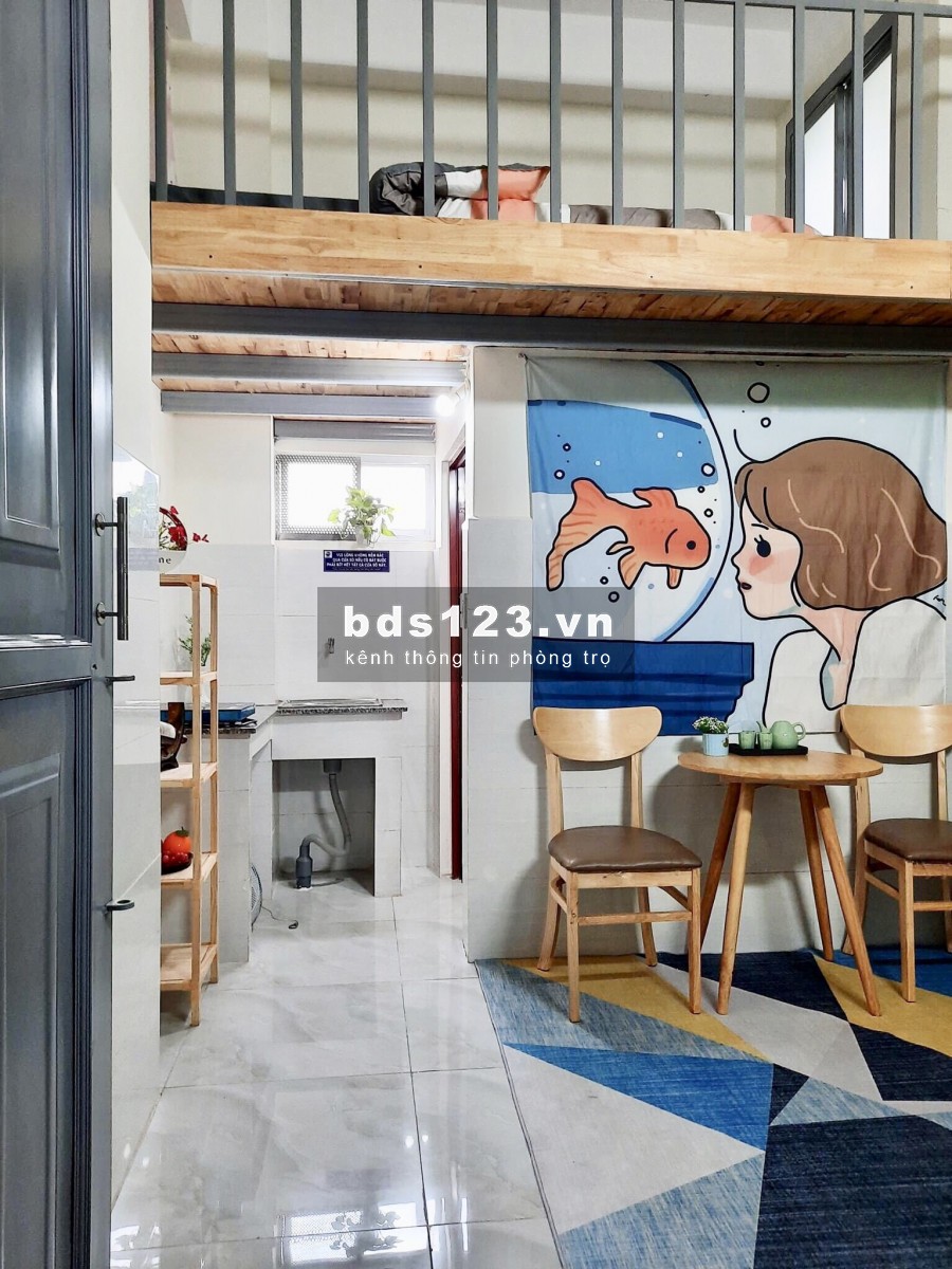 Phòng có gác đứng cao, dạng chung cư mini giá rẻ Tân Bình, giá 3.7 triệu