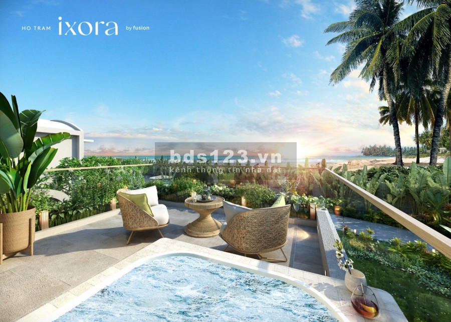 Bán biệt thự biển Ixora Hồ Tràm Strip gd1, căn villa 3PN 18 tỷ có hồ bơi, hồ Jacuzzi riêng